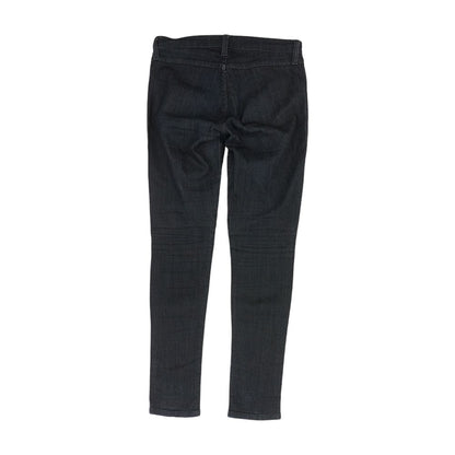 Navy Solid Mid Rise Slim Leg Jeans