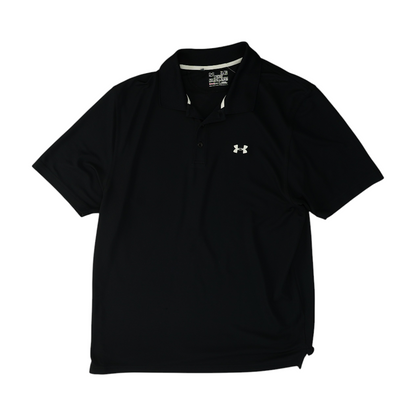 Black Solid Short Sleeve Polo