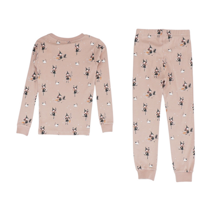 Pink Graphic Pajama Set