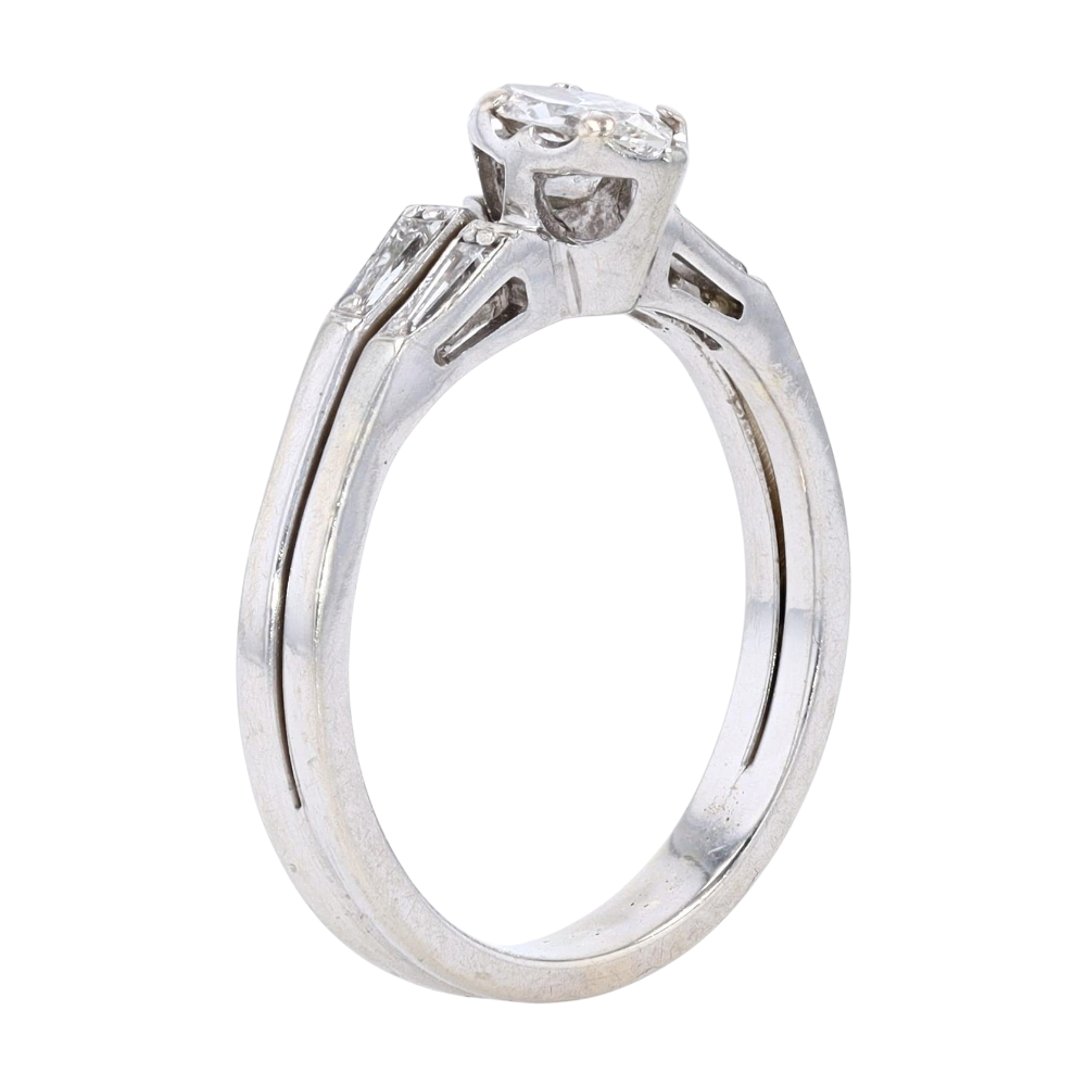 3/8 ctw 14K White Gold Diamond Engagement Ring – Image 5