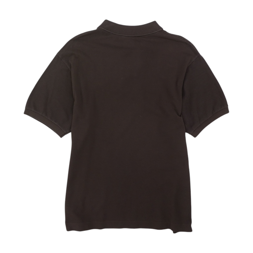 Brown Solid Short Sleeve Polo