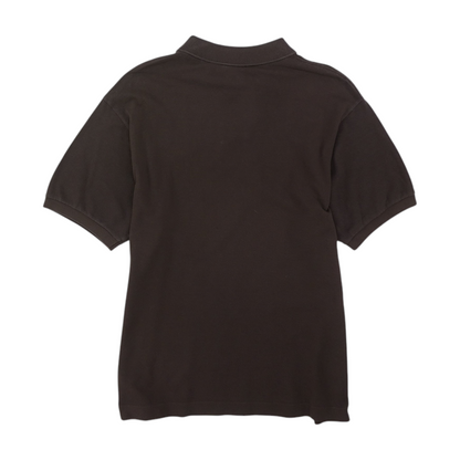 Brown Solid Short Sleeve Polo