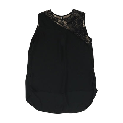 Black Solid Sleeveless Blouse