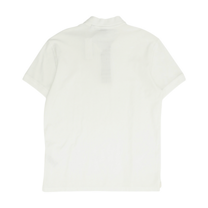 White Solid Short Sleeve Polo