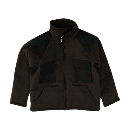 Brown Color Block Jacket
