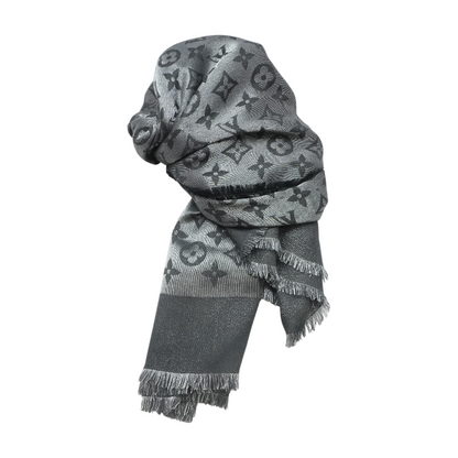 Black Monogram Shine Shawl