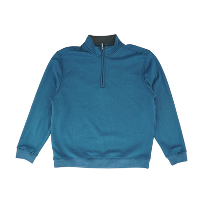 Teal Solid 1/4 Zip Pullover