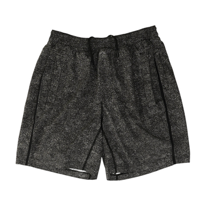 Black Abstract Active Shorts