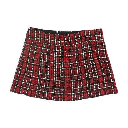 Red Plaid Mini Skirt
