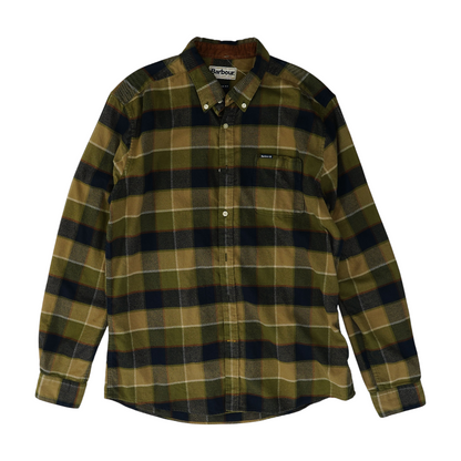 Green Plaid Flannel Button Down