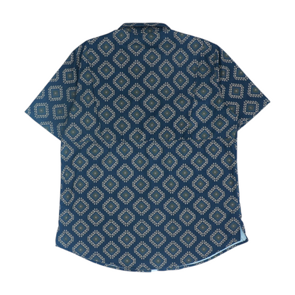Black Solid Short Sleeve Button Down