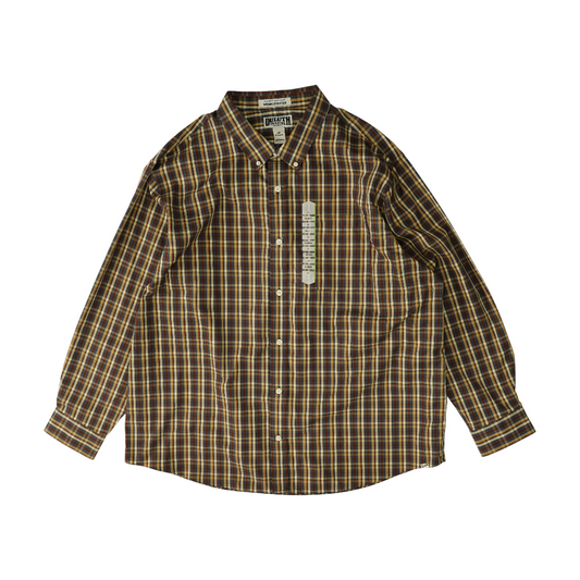 Brown Plaid Long Sleeve Button Down