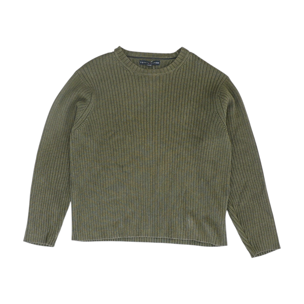 Olive Solid Pullover Sweater