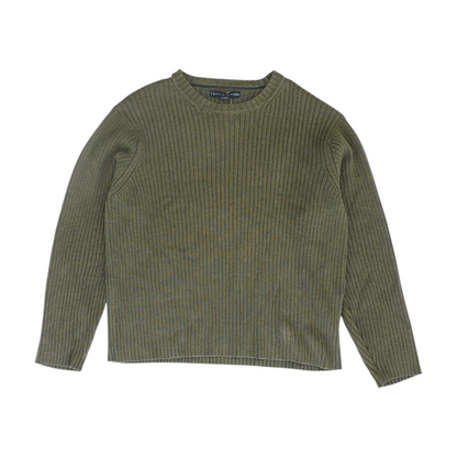 Olive Solid Pullover Sweater