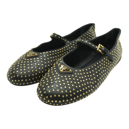 Studded Nappa Leather Ballerinas