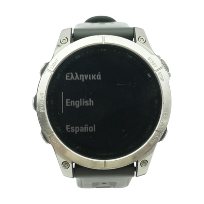 42mm Fenix 7 Silver Smartwatch Black Band S/M