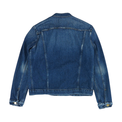 Blue Solid Denim Jacket