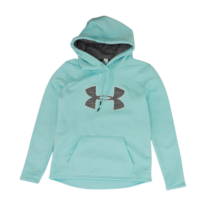 Blue Solid Hoodie Pullover