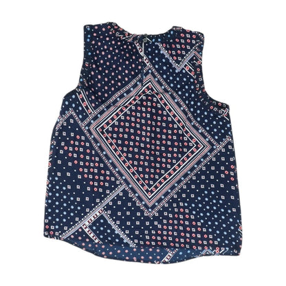 Navy Graphic Blouse