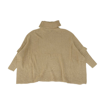 Tan Solid Cape Sweater