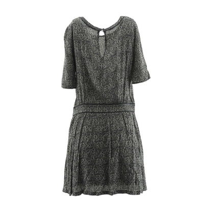 Black Graphic Midi Dress