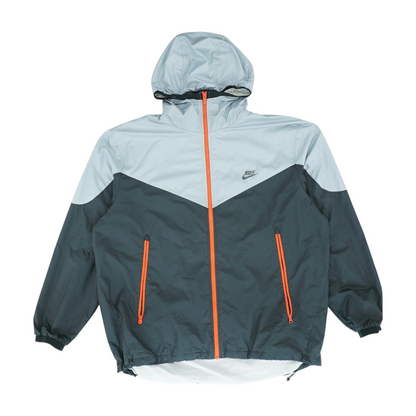 Gray Color Block Rain Jacket
