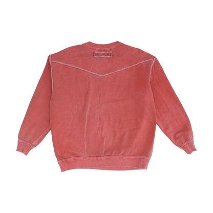 Red Solid Sweatshirt Pullover