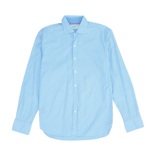 Blue Striped Long Sleeve Button Down
