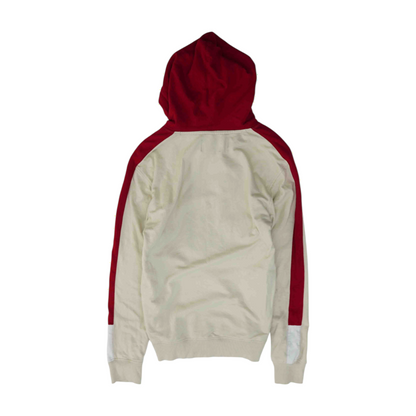 Beige Color Block Hoodie Pullover