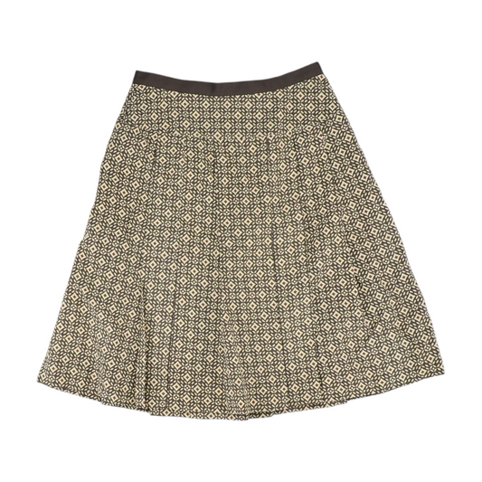 Brown Print Mini Skirt