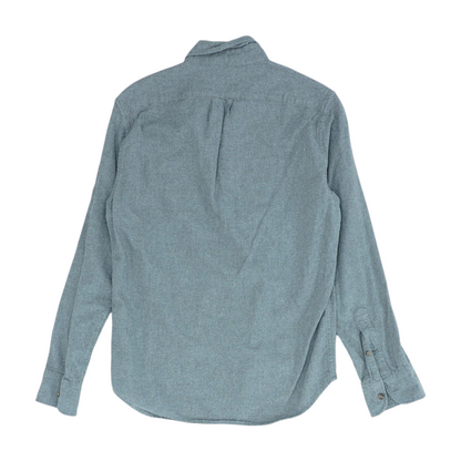 Gray Solid Flannel Button Down