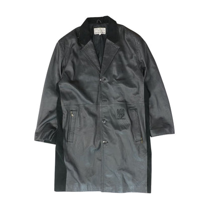 Black Solid Leather Jacket