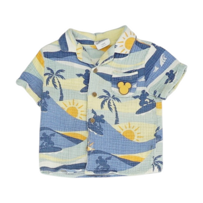 Multi Graphic Short Sleeve Button Down