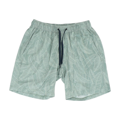 Green Graphic Active Shorts