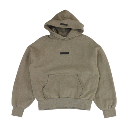Brown Solid Hoodie Pullover