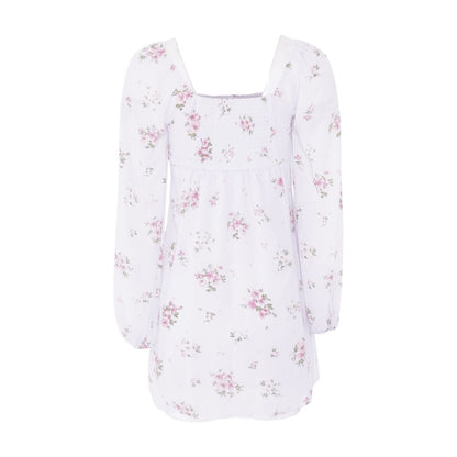 Lavender Floral Mini Dress