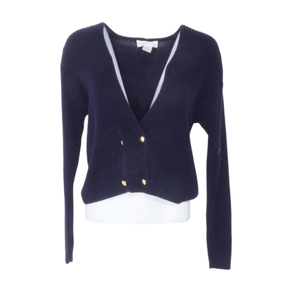 Navy Cardigan Sweater