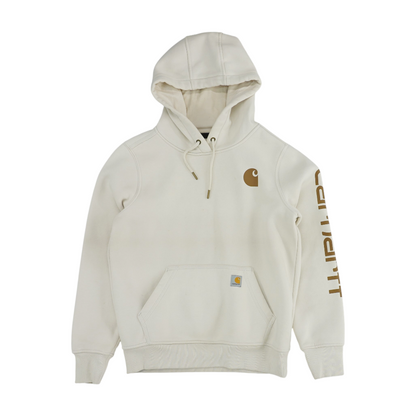 Beige Solid Hoodie Pullover