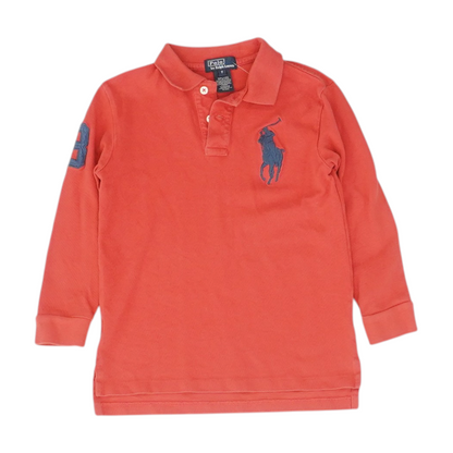 Red Long Sleeve Polo