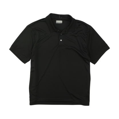 Black Solid Short Sleeve Polo