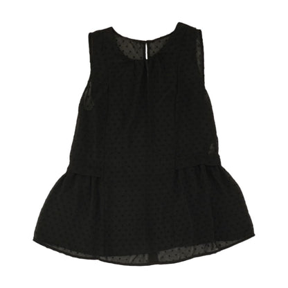 Black Solid Sleeveless Blouse