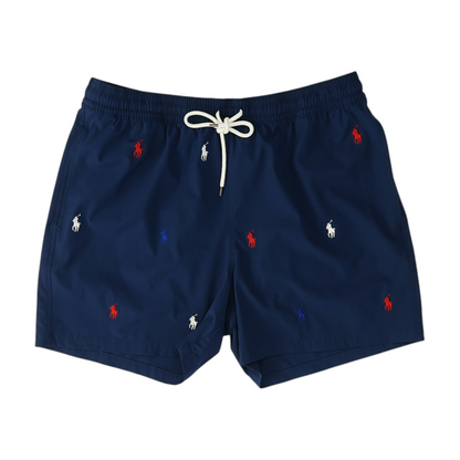 Navy Print Swim Bottom