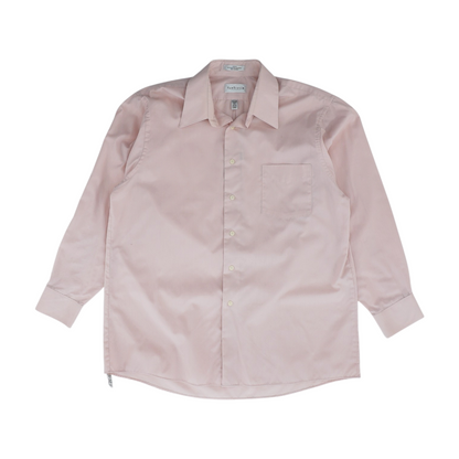 Pink Solid Long Sleeve Button Down