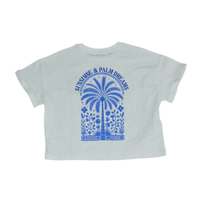 White Solid Crewneck T Shirt