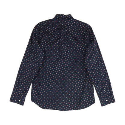 Navy Floral Long Sleeve Button Down