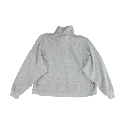 Gray Solid 1/4 Zip Pullover