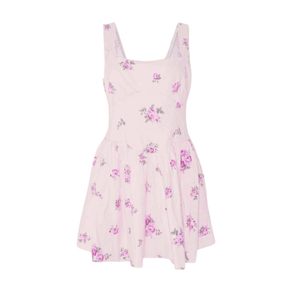 Pink Floral Mini Dress