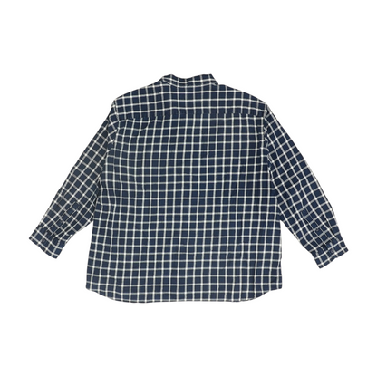 Navy Check Long Sleeve Button Down