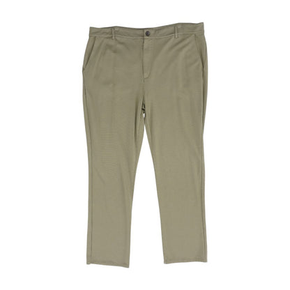 Khaki Solid Casual Pants
