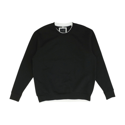 Black Solid Sweatshirt Pullover